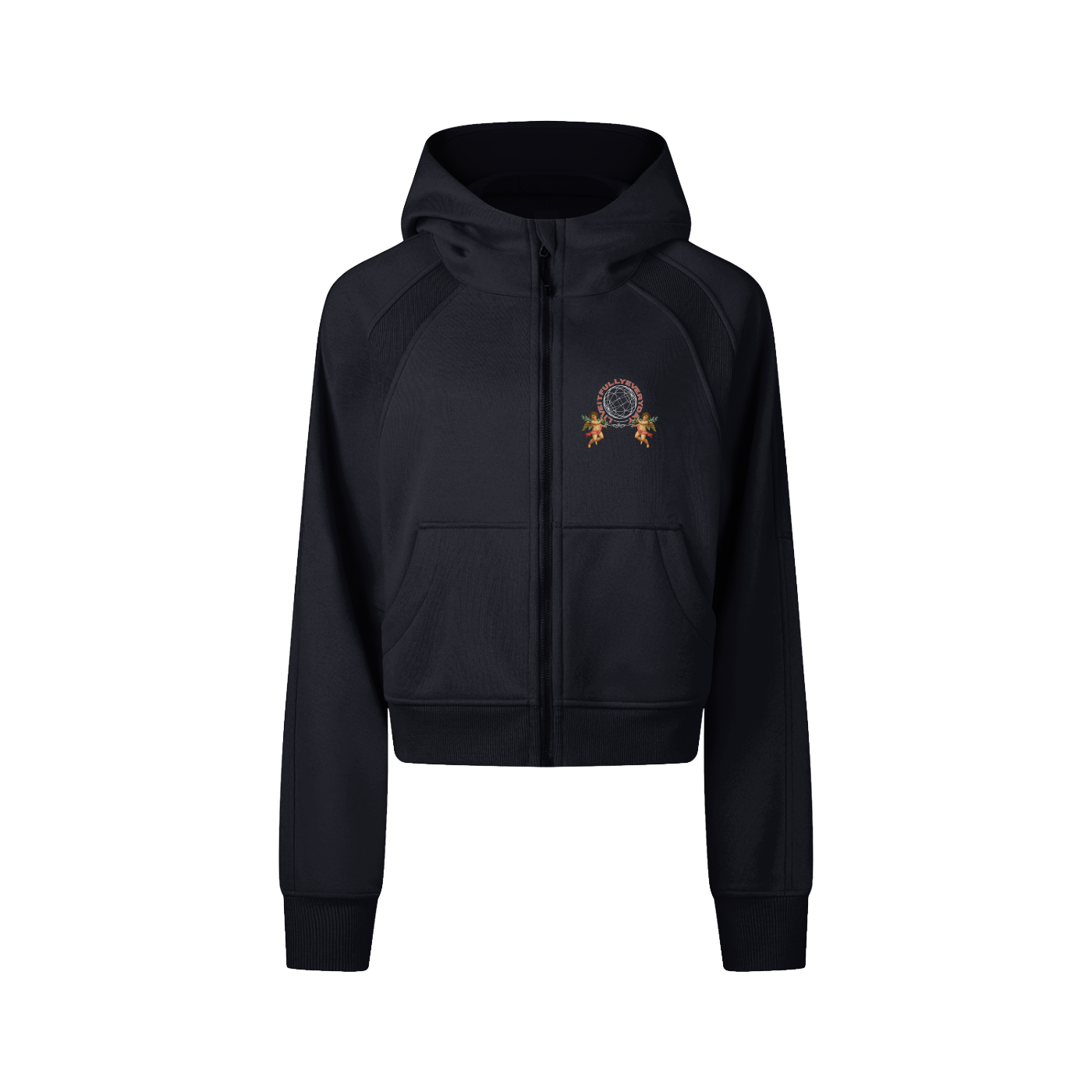 ‘Fountain Of LIFE’ Psalm 36:9 Cropped Zip-Through Hoodie