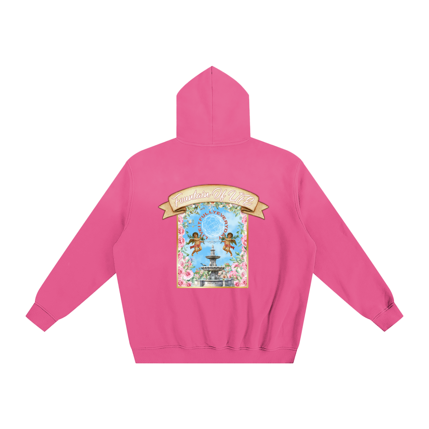 ‘Fountain Of LIFE’ Psalm 36:9 Sunfade Fleeced Hoodie