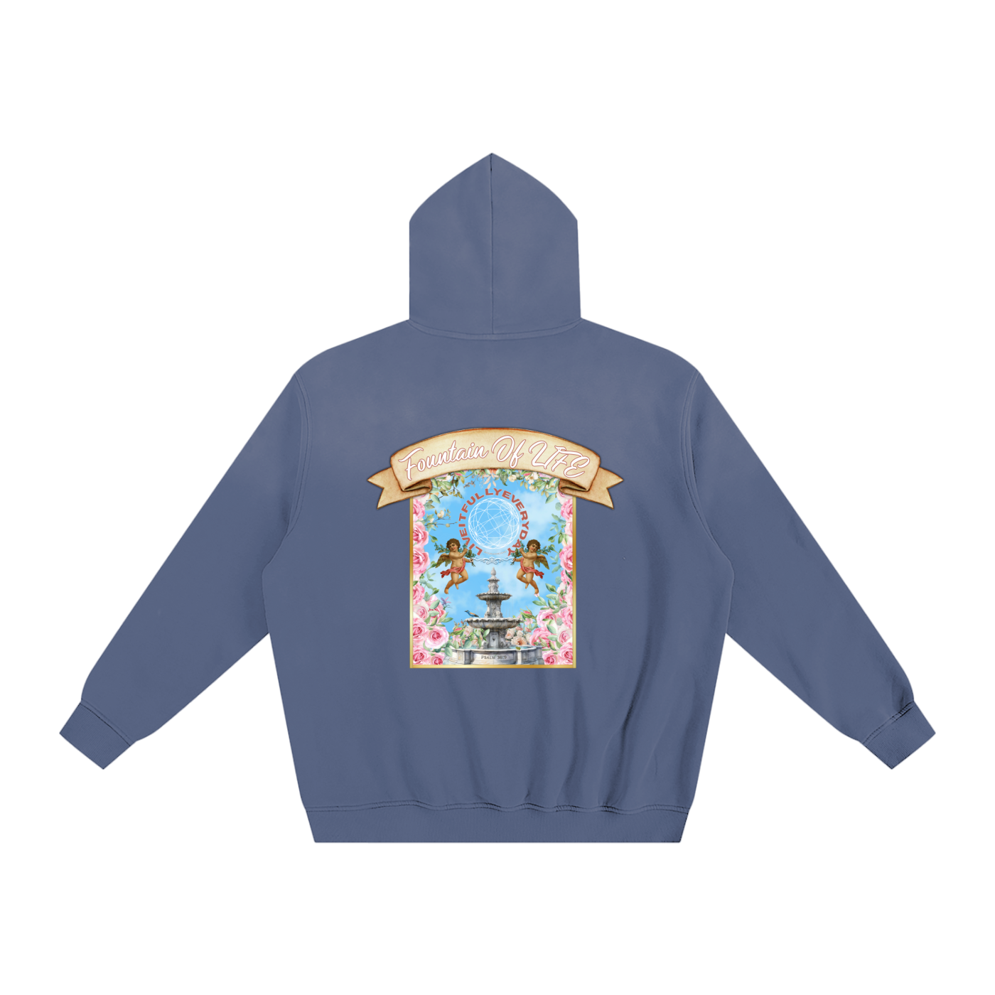 ‘Fountain Of LIFE’ Psalm 36:9 Sunfade Fleeced Hoodie