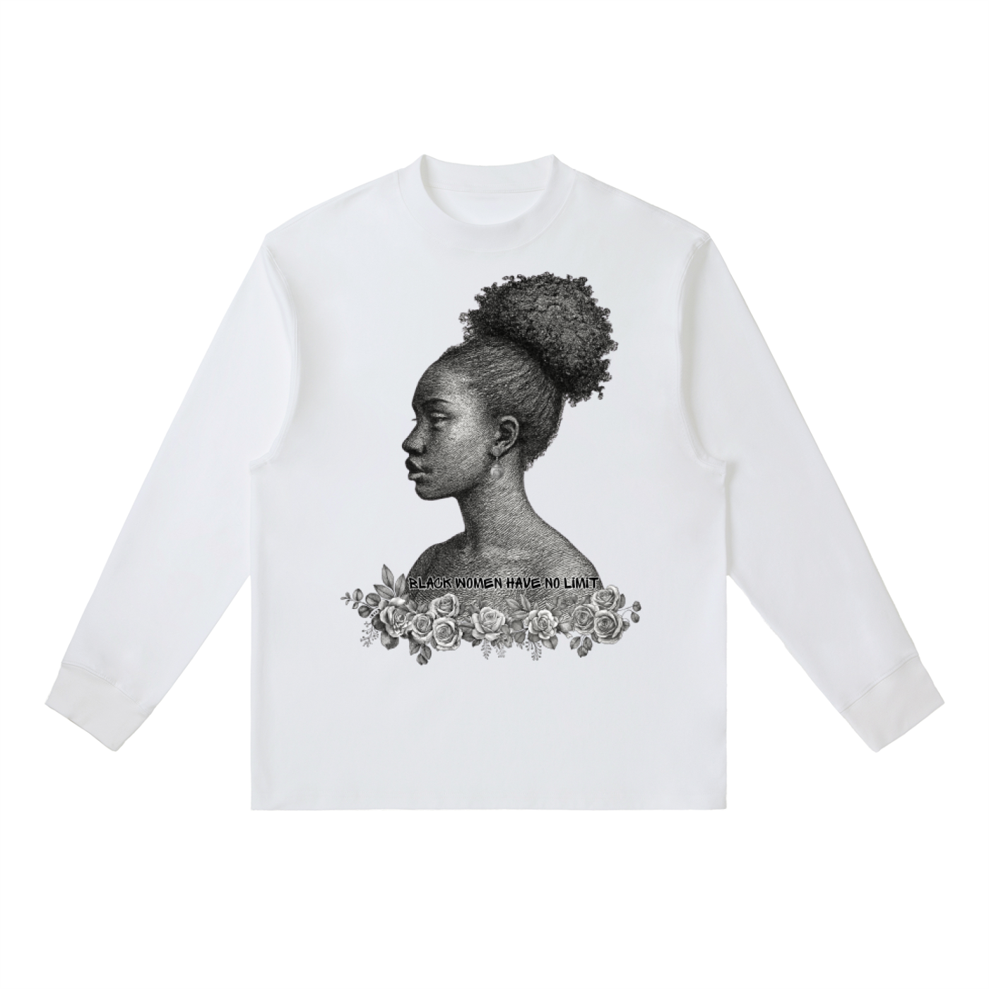 BLACK WOMEN HAVE NO LIMIT Essential Crewneck Long-Sleeve T-Shirt