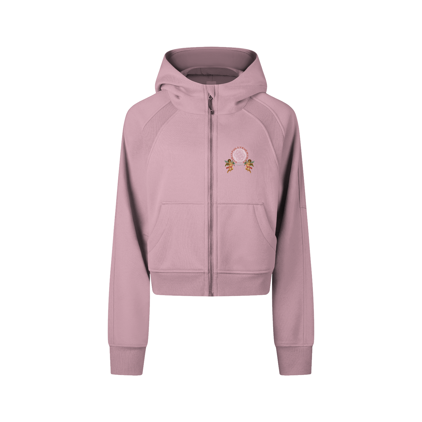 ‘Fountain Of LIFE’ Psalm 36:9 Cropped Zip-Through Hoodie