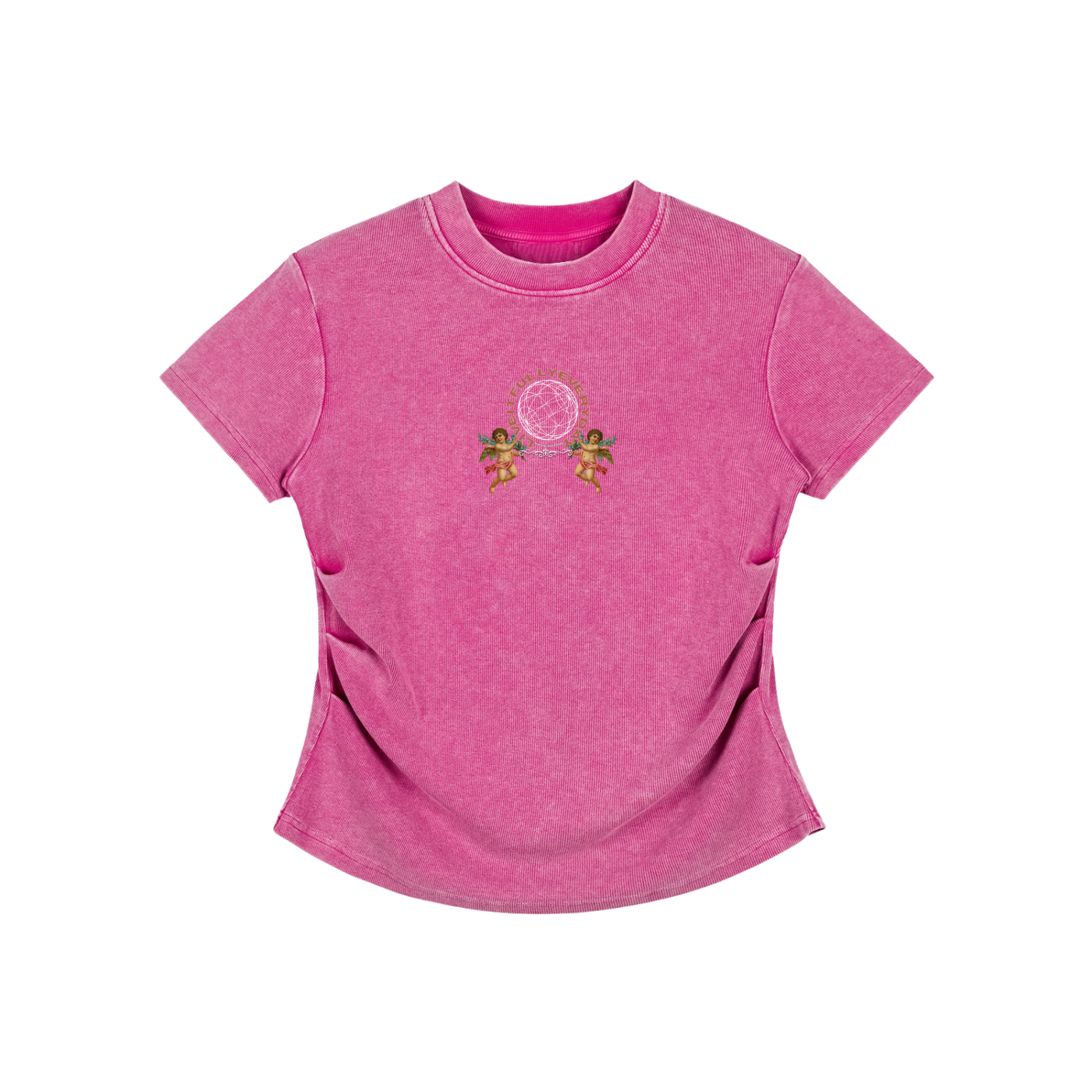 ‘Fountain Of LIFE’ Psalm 36:9 Vintage Washed Bodycon Cotton T-Shirt