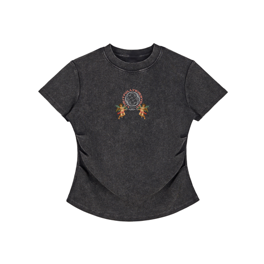 ‘Fountain Of LIFE’ Psalm 36:9 Vintage Washed Bodycon Cotton T-Shirt