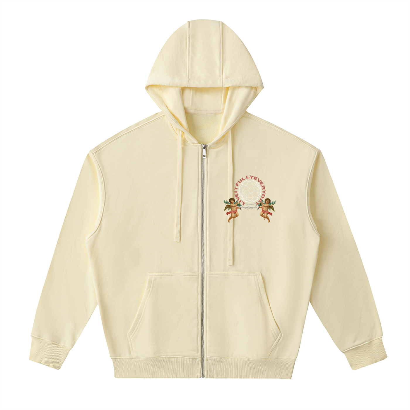 'Fountain Of LIFE' Psalm 36:9 Drop-Shoulder Zip Up Hoodie