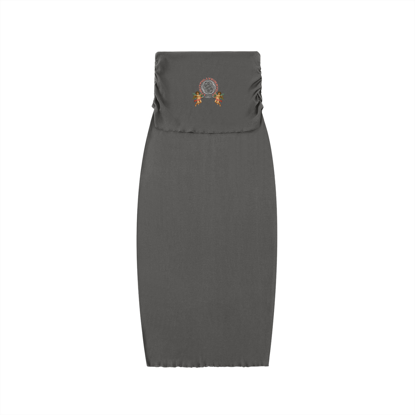 ‘Fountain Of LIFE’ Psalm 36:9 Dyed Washed Straight Hip-Hugging Slim Maxi Skirt
