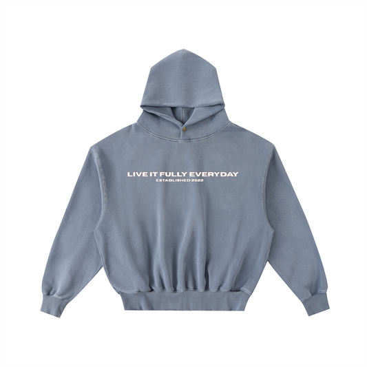 ‘Fountain Of LIFE’ Psalm 36:9 Frayed Enzyme Washed Fleece Hoodie