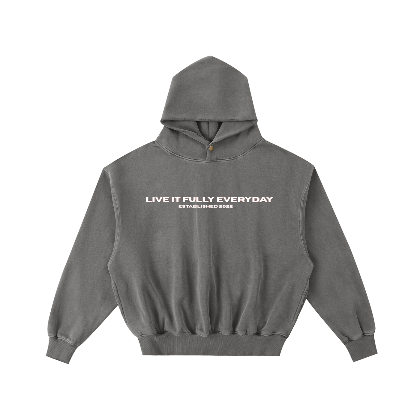 ‘Fountain Of LIFE’ Psalm 36:9 Frayed Enzyme Washed Fleece Hoodie