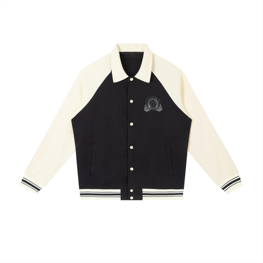BLACK MEN HAVE NO LIMIT Contrast Raglan Sleeve Baseball Jacket