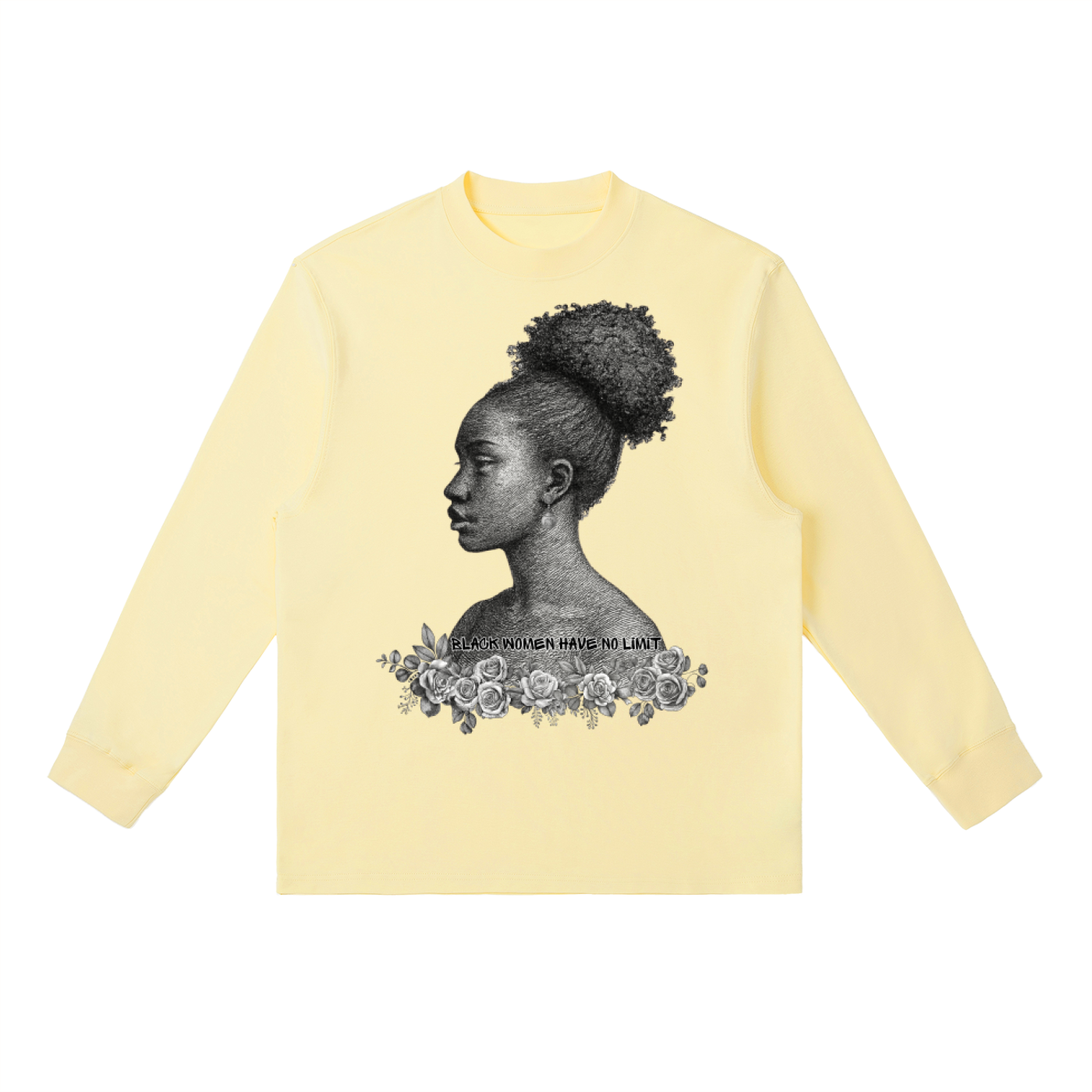 BLACK WOMEN HAVE NO LIMIT Essential Crewneck Long-Sleeve T-Shirt