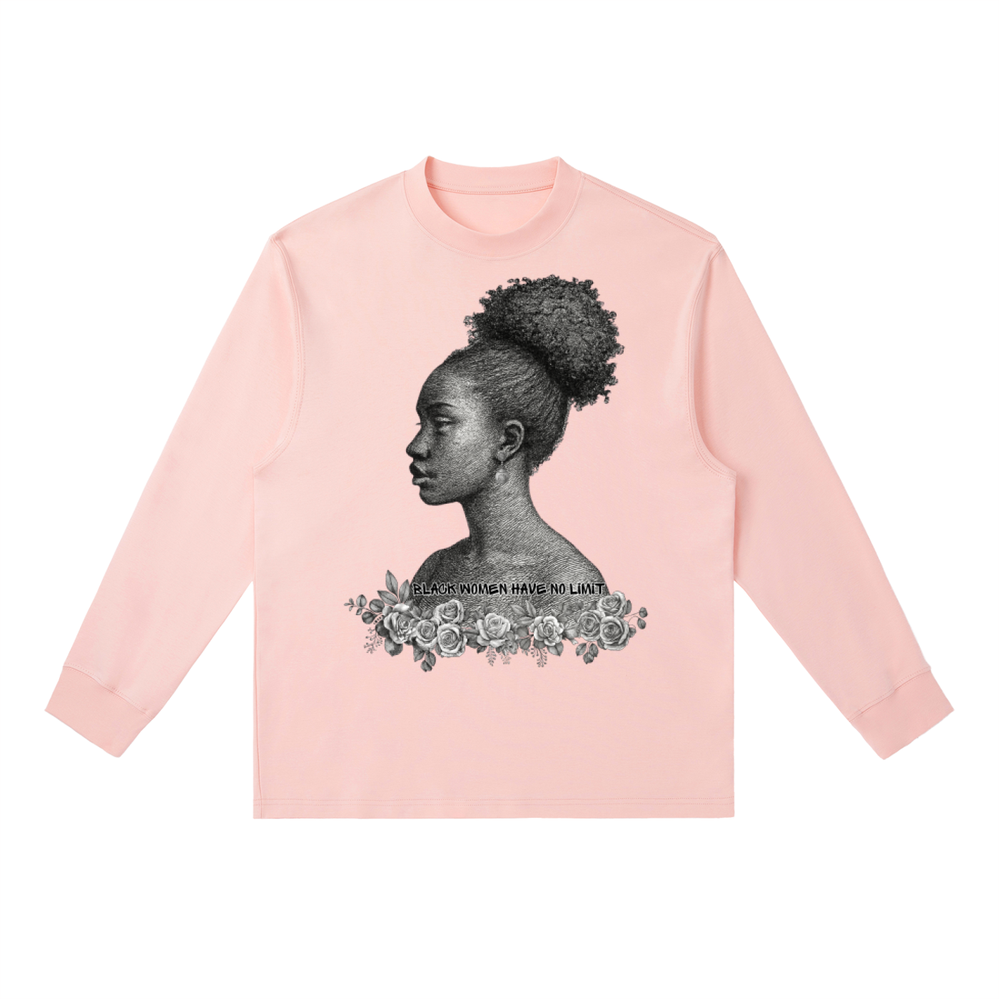 BLACK WOMEN HAVE NO LIMIT Essential Crewneck Long-Sleeve T-Shirt