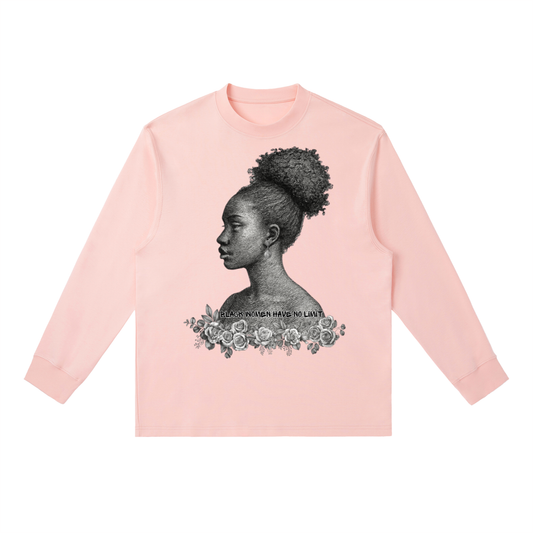 BLACK WOMEN HAVE NO LIMIT Essential Crewneck Long-Sleeve T-Shirt