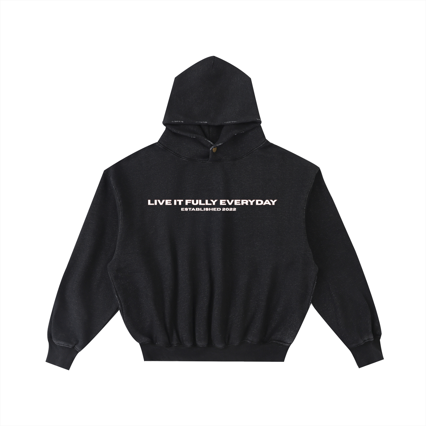 ‘Fountain Of LIFE’ Psalm 36:9 Frayed Enzyme Washed Fleece Hoodie