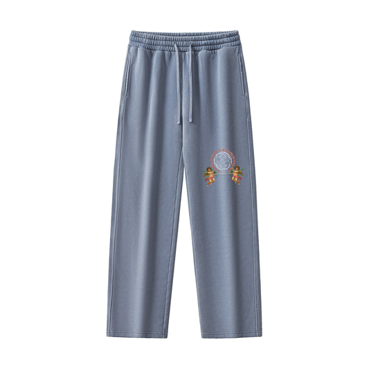 ‘Fountain Of LIFE’ Psalm 36:9 Frayed Enzyme Washed Fleece Sweatpants