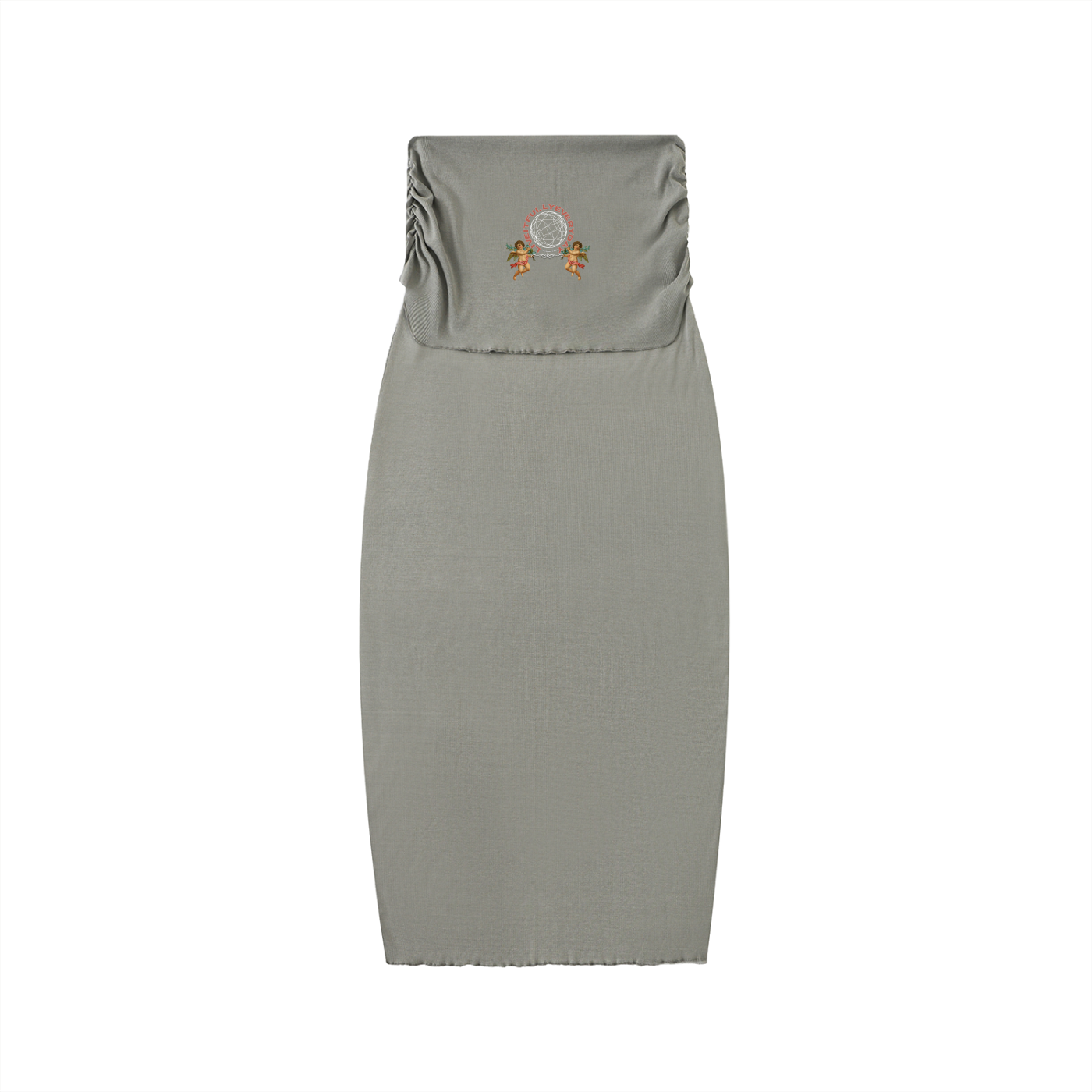 ‘Fountain Of LIFE’ Psalm 36:9 Dyed Washed Straight Hip-Hugging Slim Maxi Skirt