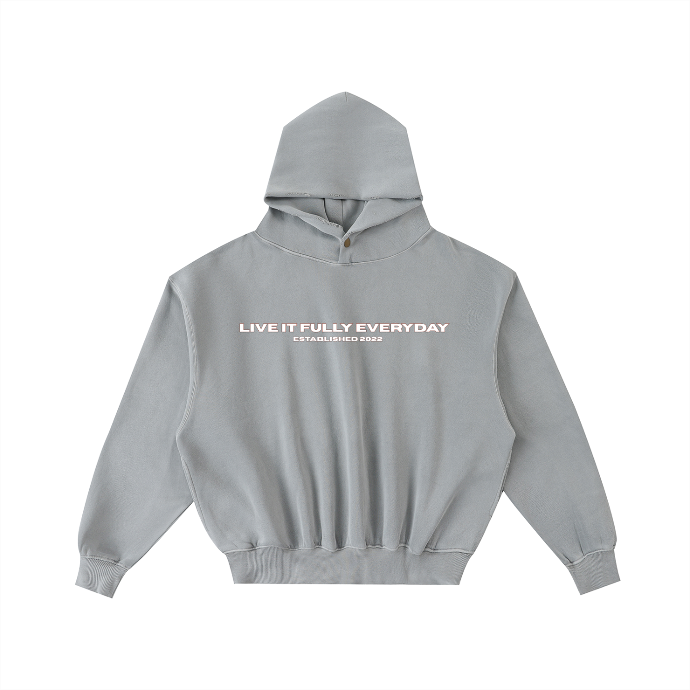 ‘Fountain Of LIFE’ Psalm 36:9 Frayed Enzyme Washed Fleece Hoodie