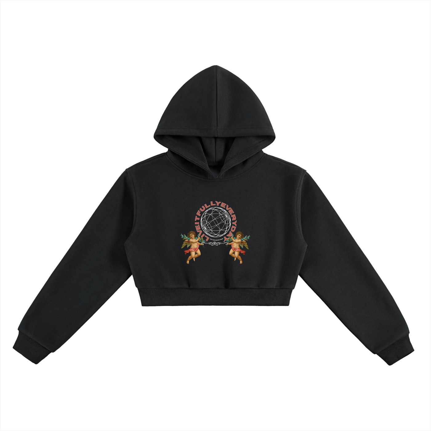 ‘Fountain Of LIFE’ Psalm 36:9 Essential Cropped Hoodie