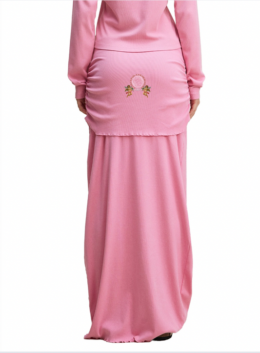 ‘Fountain Of LIFE’ Psalm 36:9 Dyed Washed Straight Hip-Hugging Slim Maxi Skirt