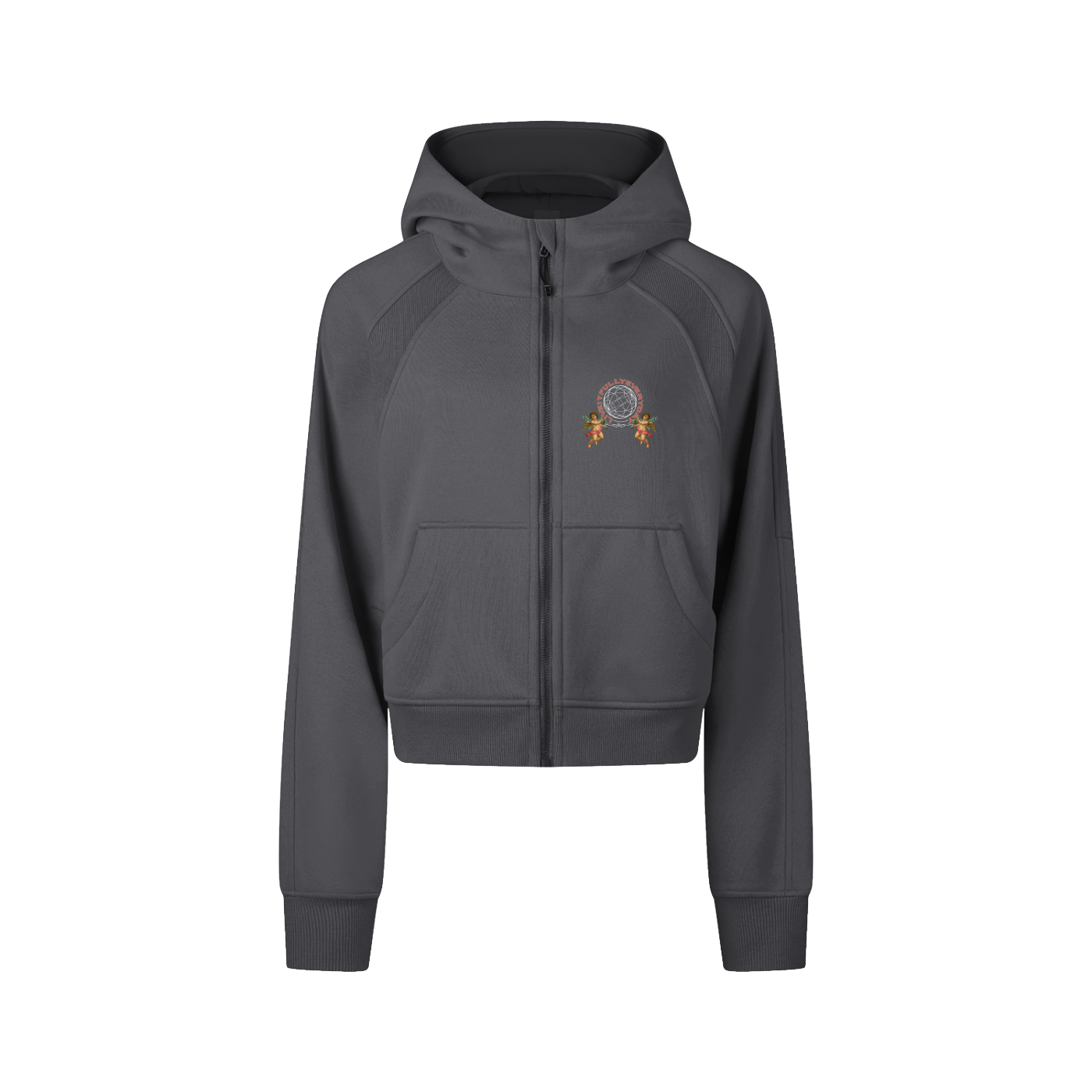 ‘Fountain Of LIFE’ Psalm 36:9 Cropped Zip-Through Hoodie