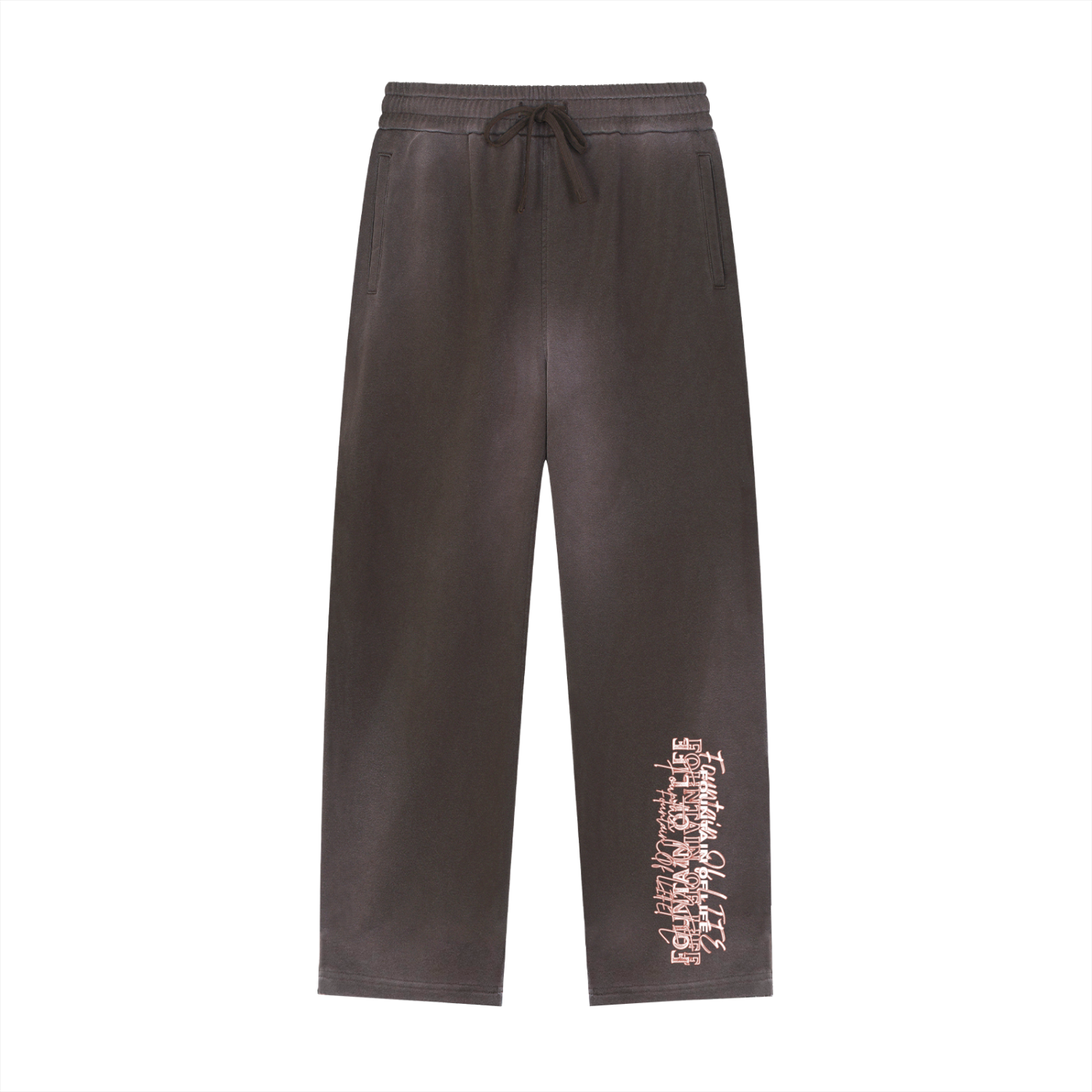 Sun Fade Raw Edge Straight-Leg Sweatpants