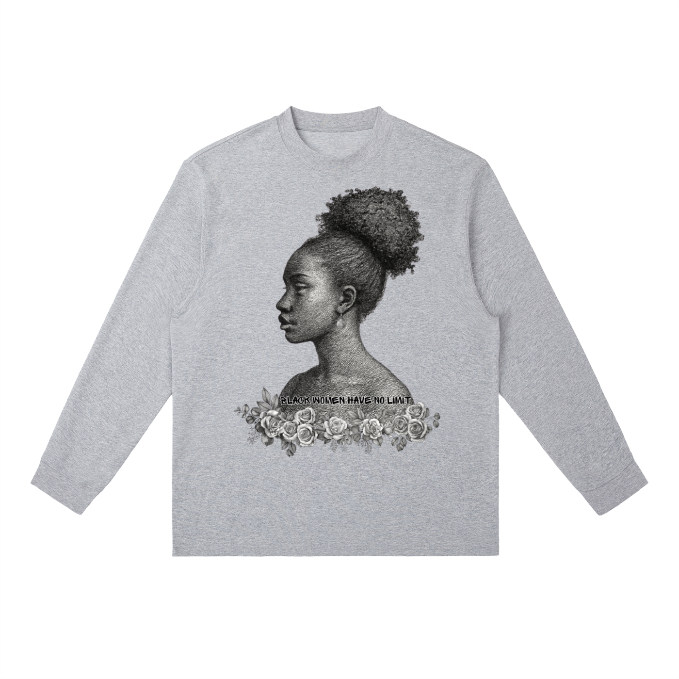 BLACK WOMEN HAVE NO LIMIT Essential Crewneck Long-Sleeve T-Shirt