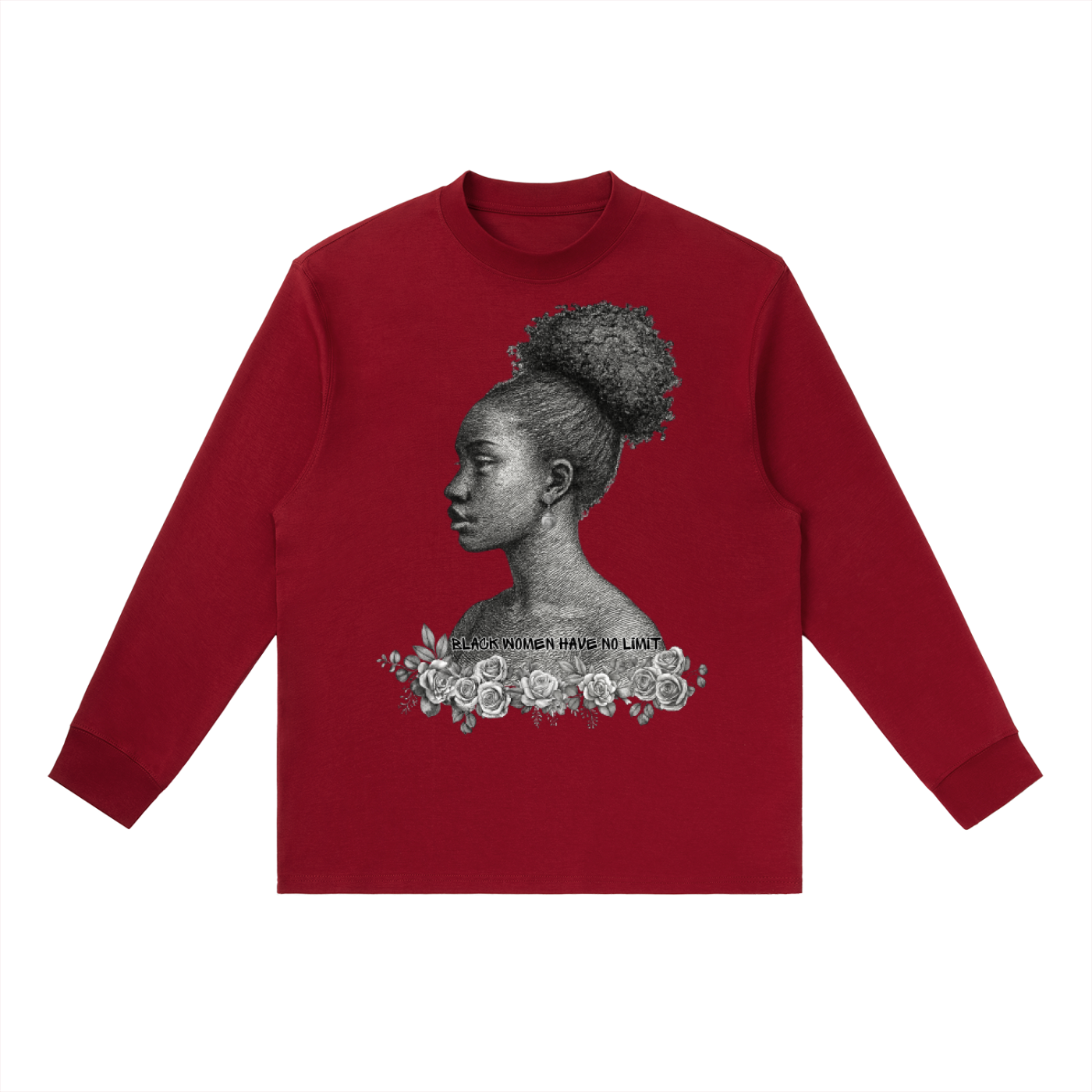 BLACK WOMEN HAVE NO LIMIT Essential Crewneck Long-Sleeve T-Shirt