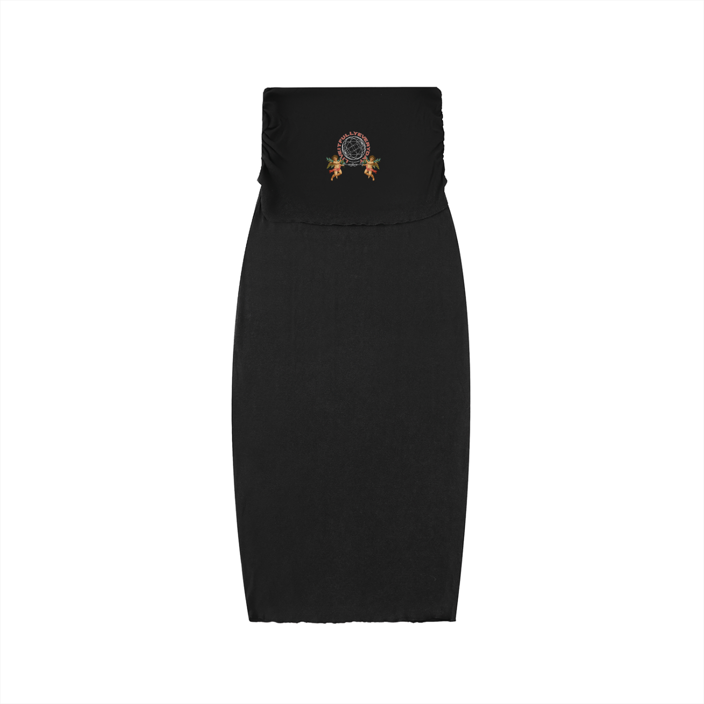 ‘Fountain Of LIFE’ Psalm 36:9 Dyed Washed Straight Hip-Hugging Slim Maxi Skirt