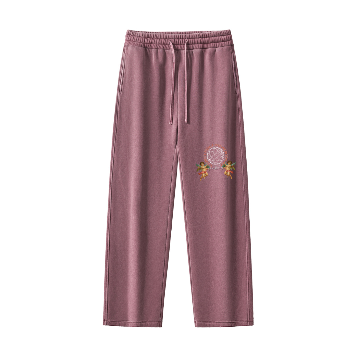 ‘Fountain Of LIFE’ Psalm 36:9 Frayed Enzyme Washed Fleece Sweatpants