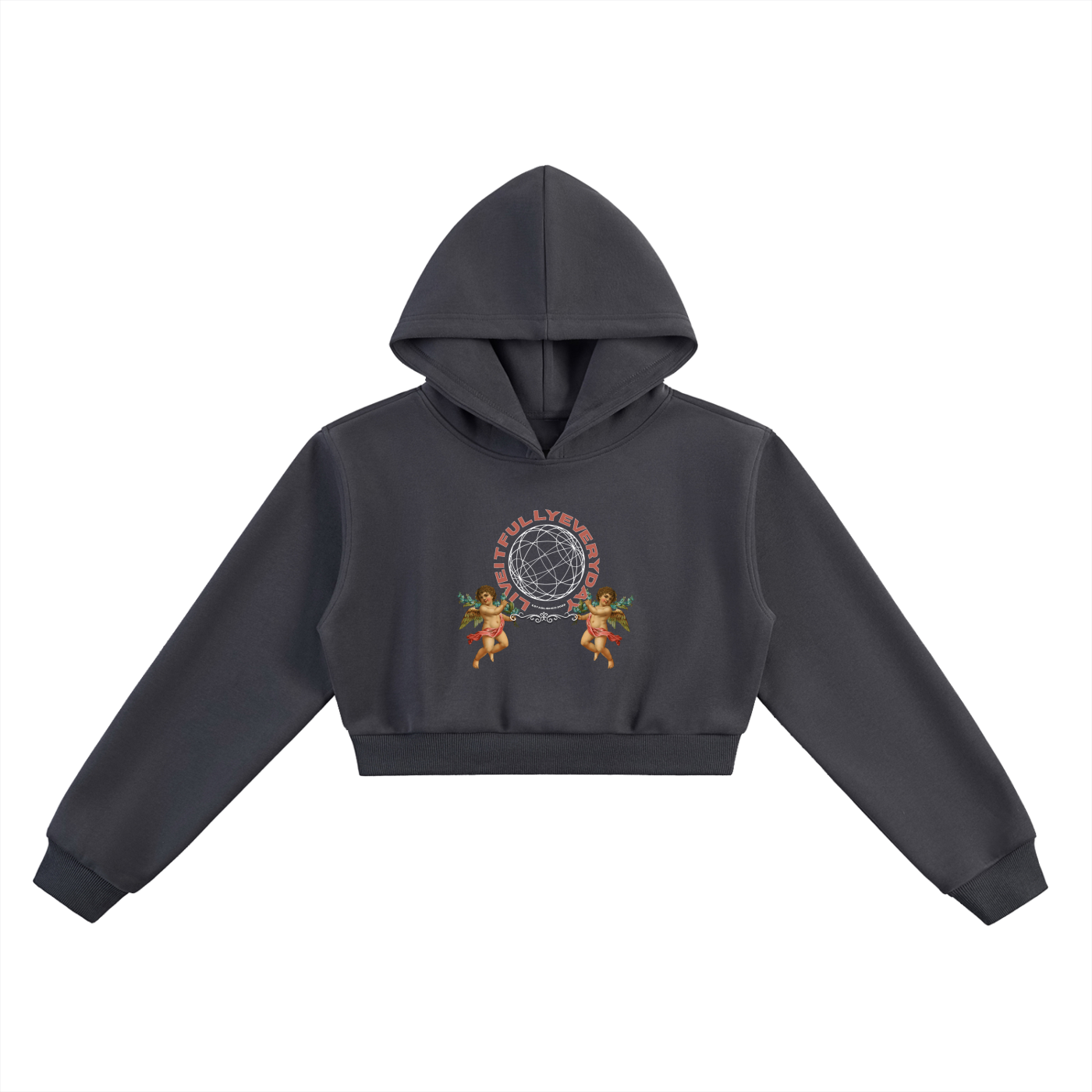 ‘Fountain Of LIFE’ Psalm 36:9 Essential Cropped Hoodie