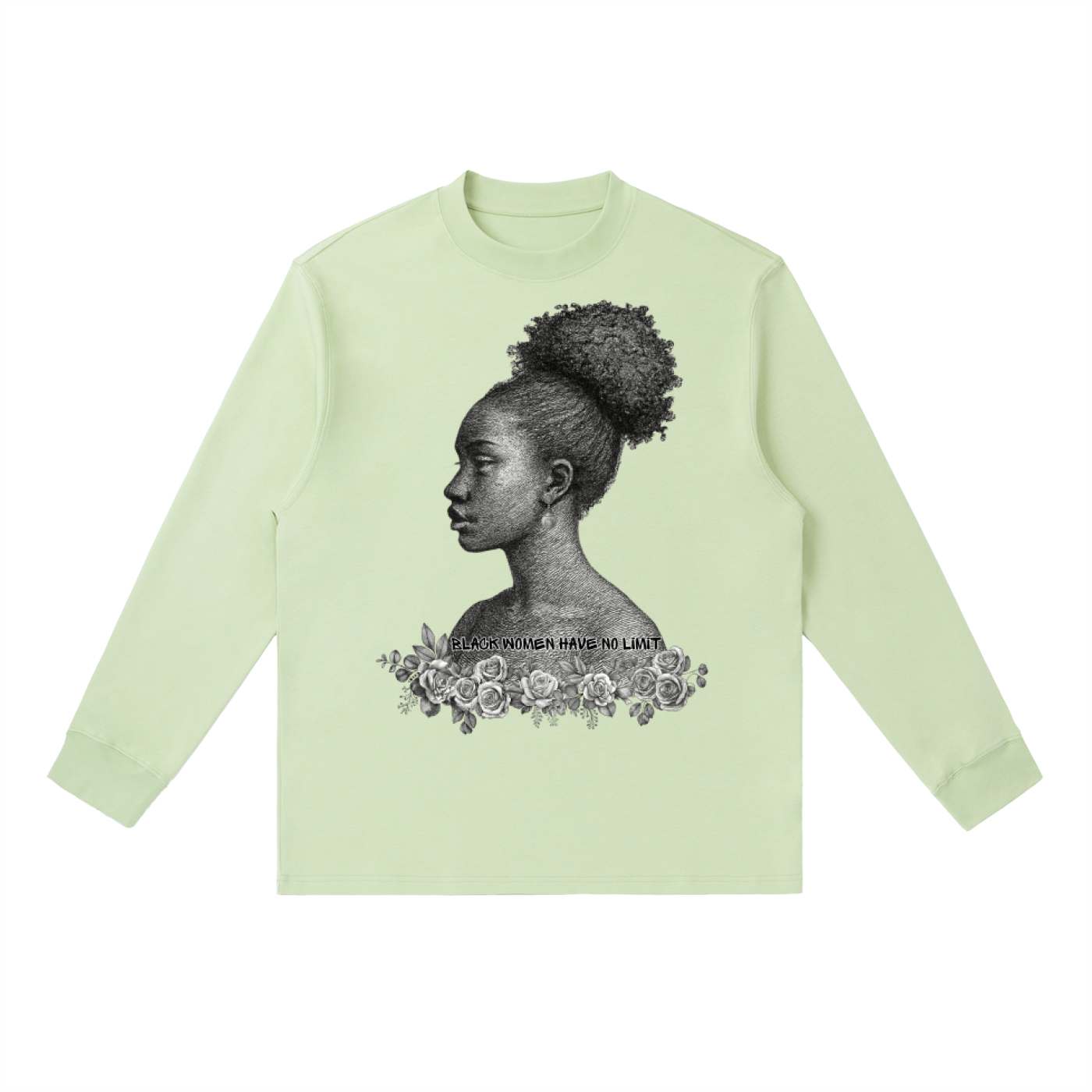 BLACK WOMEN HAVE NO LIMIT Essential Crewneck Long-Sleeve T-Shirt