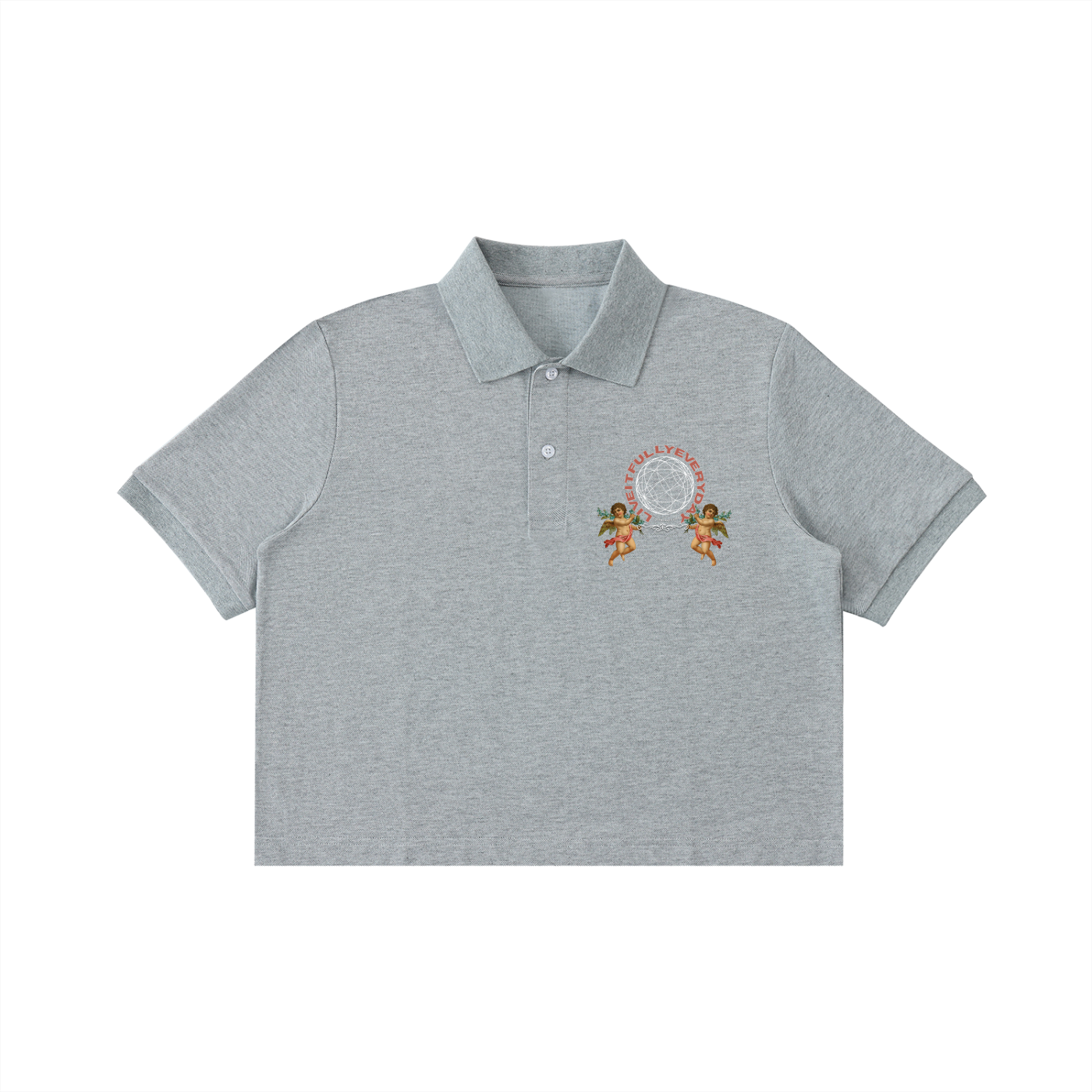 ‘Fountain Of LIFE’ Psalm 36:9 Essential Cropped Polo Shirt