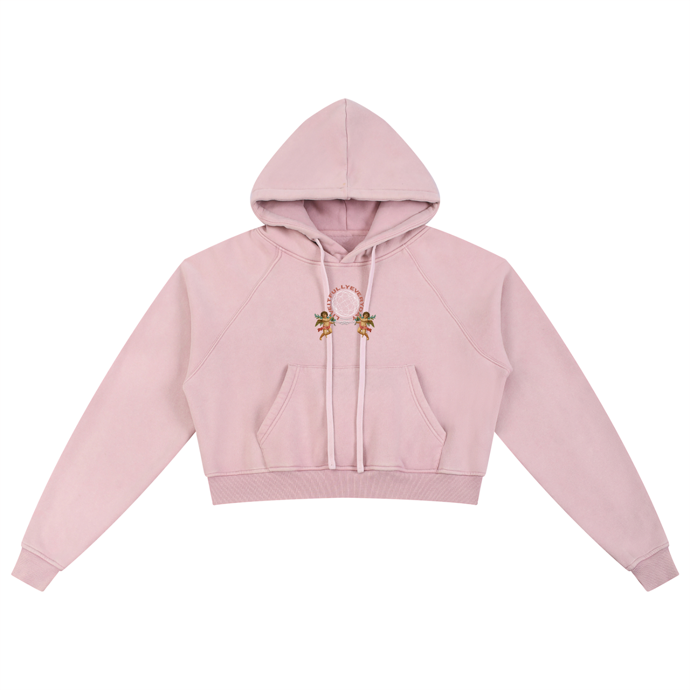 ‘Fountain Of LIFE’ Psalm 36:9 Snow Washed Cropped Hoodie