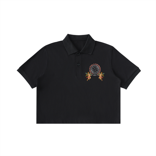 ‘Fountain Of LIFE’ Psalm 36:9 Essential Cropped Polo Shirt